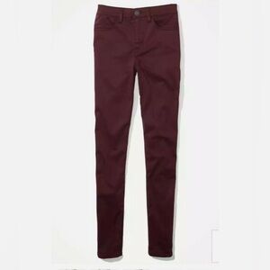 American Eagle Burgundy Jean Jegging Women's Size 12 Short